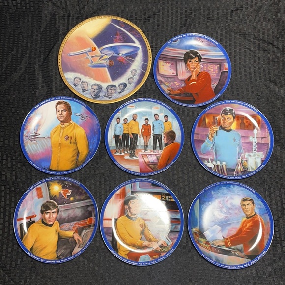 8 Vintage 1983 Star Trek Collectable Plates In Mint Condition! - Picture 3 of 17